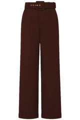 Banned Joanna 40s Wide Leg Trousers - Vintage Style Belted Comfort Pants