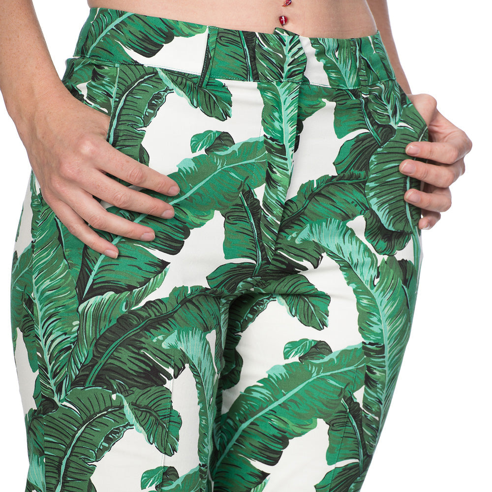 TROPICAL LEAVES TROUSER