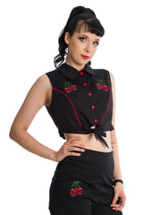 Banned Retro Rockabilly Death by Cherry Shirt