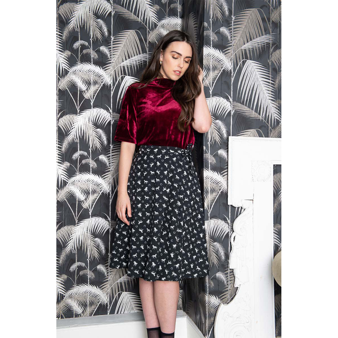 WILD HORSES WRAP SKIRT