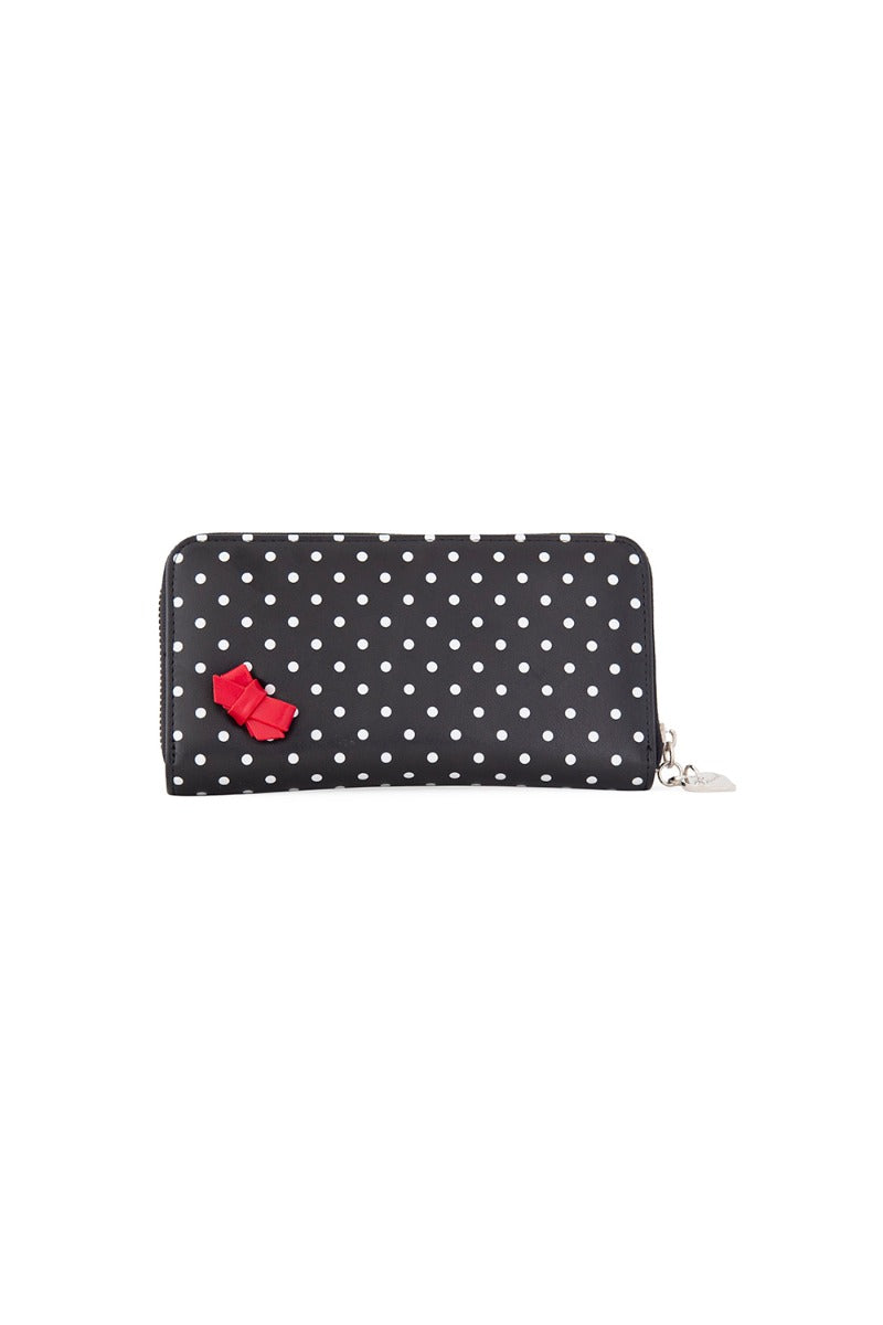 Banned Retro 1950's Strawberry Fragola Polka Dot Black Purse