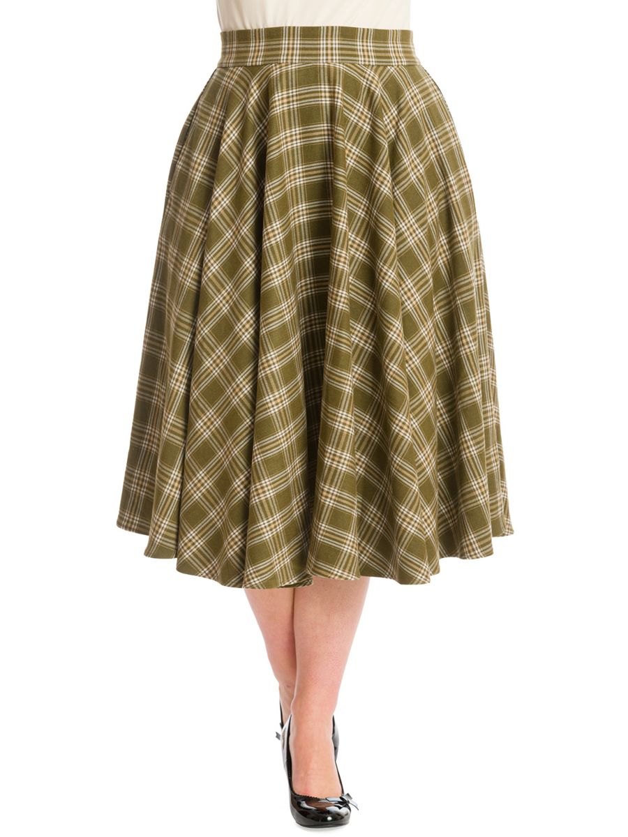 CHECK DREAMING SWING SKIRT