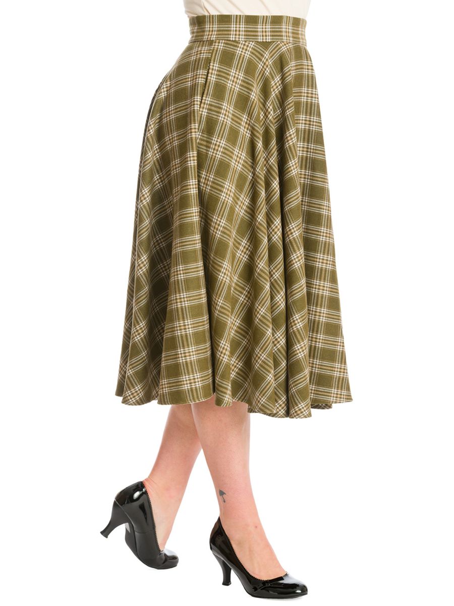 CHECK DREAMING SWING SKIRT