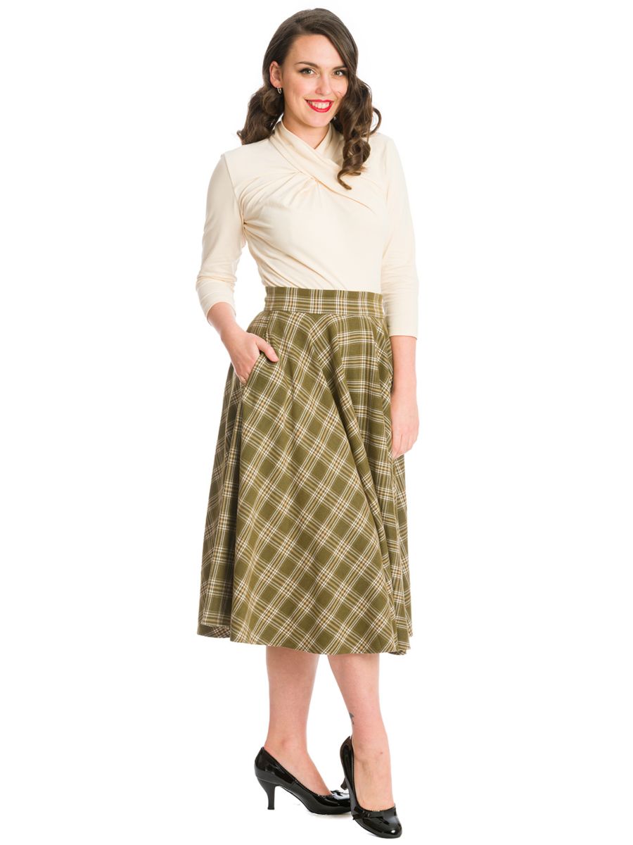 CHECK DREAMING SWING SKIRT