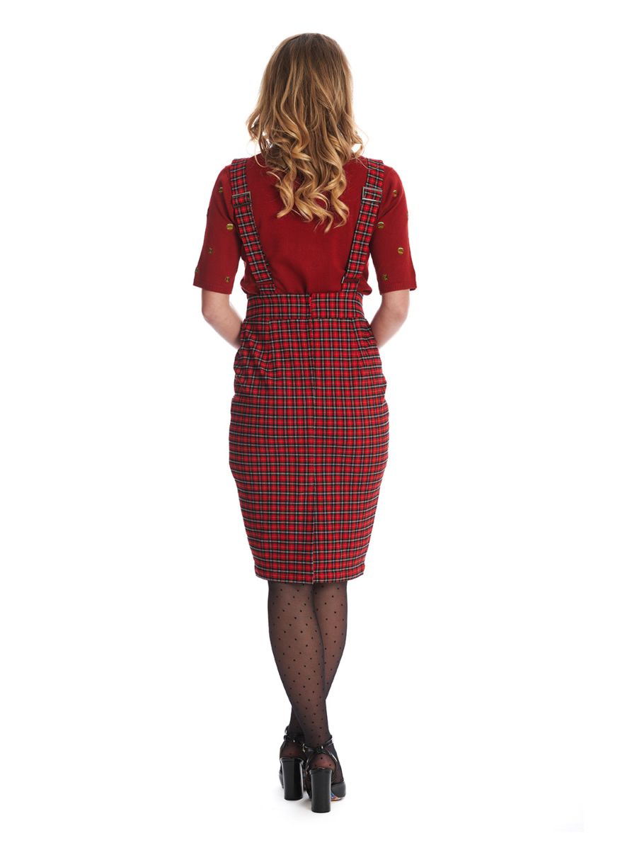 HOLIDAY CANDY RED PENCIL DRESS